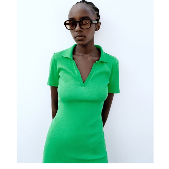 New Zara Ribbed Polo Dress - Picture 15 of 16